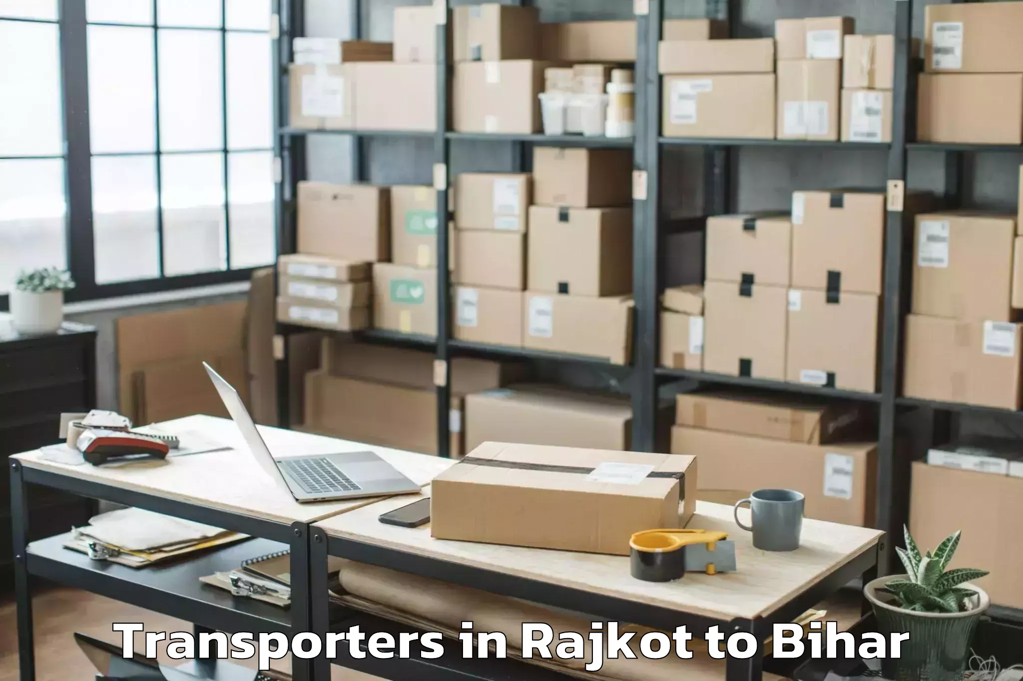 Book Rajkot to Pranpur Transporters Online